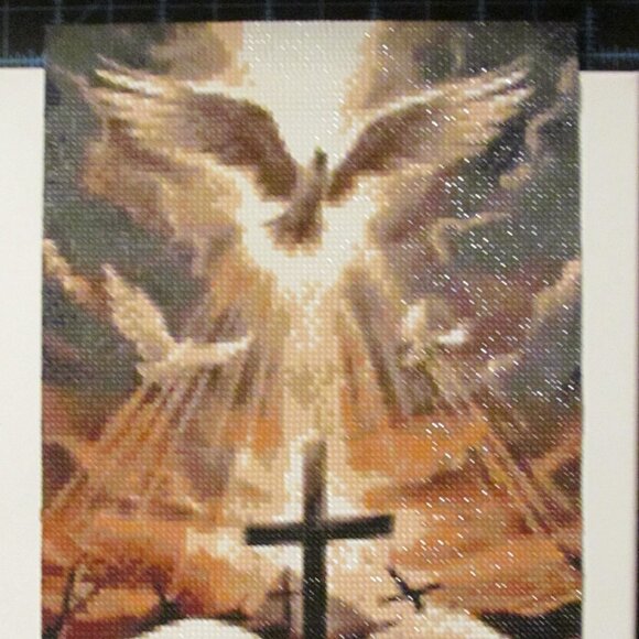 Cross, Bible and Doves Finished Diamond Art Picture #13612025 - Picture 1 of 2